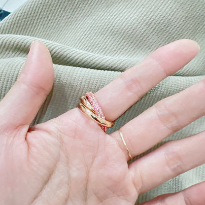 [Cadisa] TRINITY 3.2MM RING PINK DIAMOND