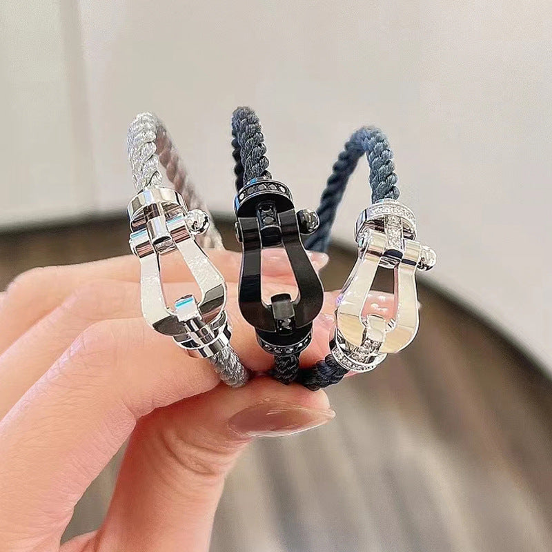 [Cadisa]FORCE LARGE HORSESHOE NO DIAMOND BRACELET GOLD