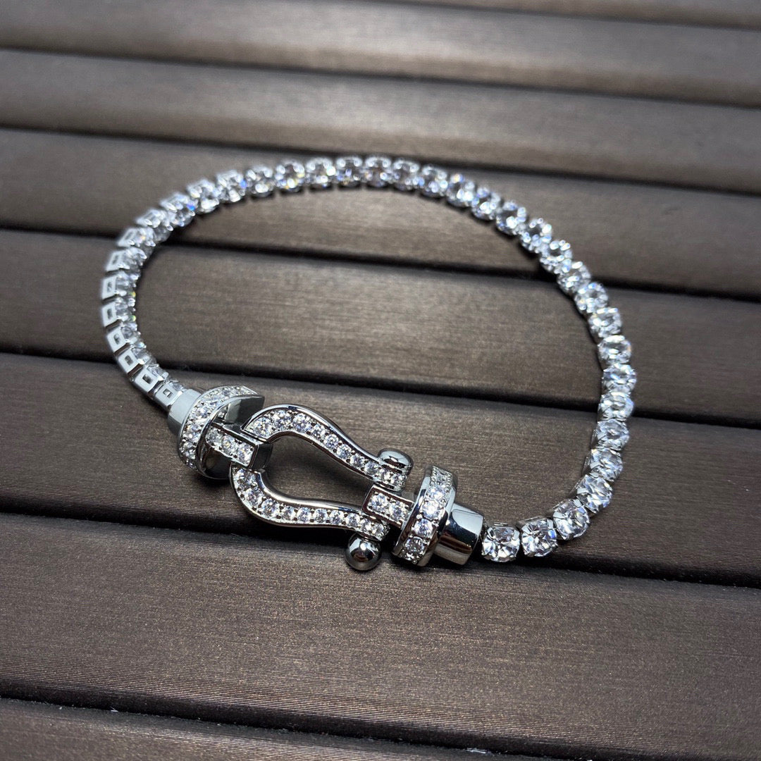 [Cadisa]FORCE  HORSESHOE  DIAMOND TENNIS BRACELET