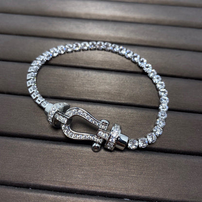 [Cadisa]FORCE  HORSESHOE  DIAMOND TENNIS BRACELET
