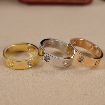 [Cadisa] LOVE 5.5MM 3 DIAMOND RING
