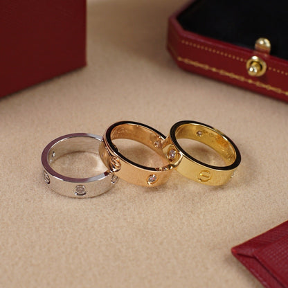 [Cadisa] LOVE 5.5MM 3 DIAMOND RING
