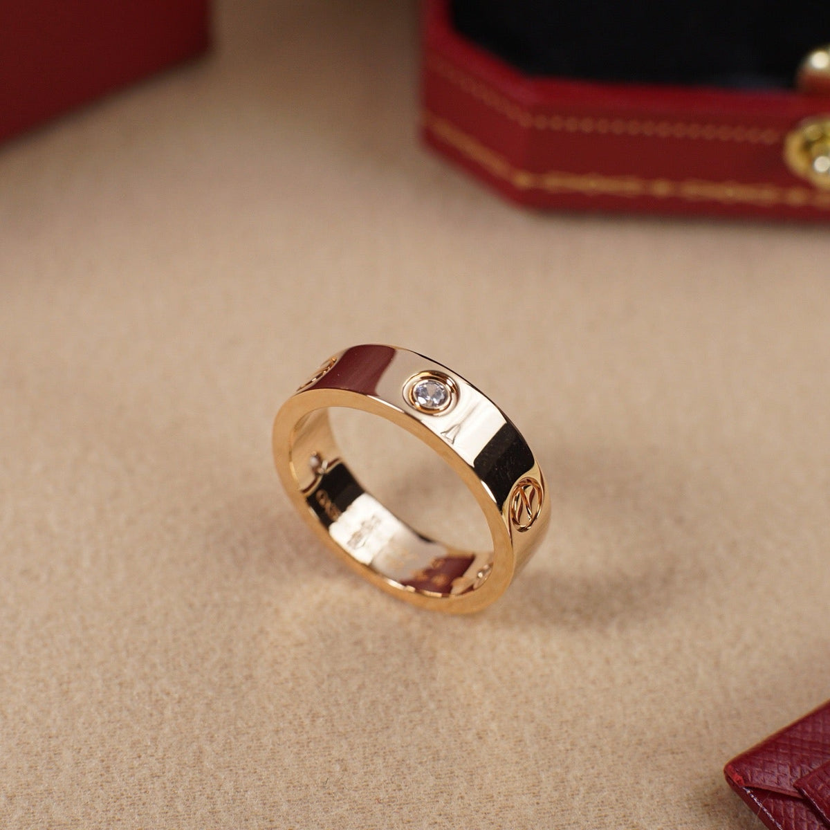 [Cadisa] LOVE 5.5MM 3 DIAMOND RING