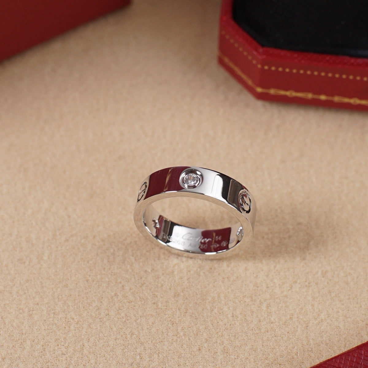 [Cadisa] LOVE 5.5MM 3 DIAMOND RING