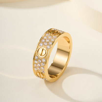 [Cadisa] LOVE RING 5.5MM DIAMONDS PAVED
