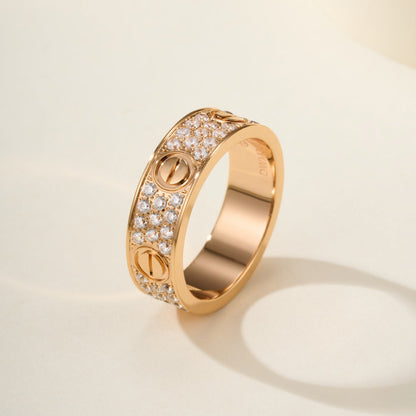 [Cadisa] LOVE RING 5.5MM DIAMONDS PAVED