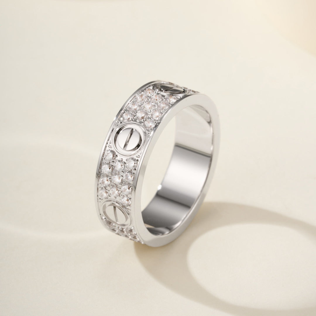 [Cadisa] LOVE RING 5.5MM DIAMONDS PAVED