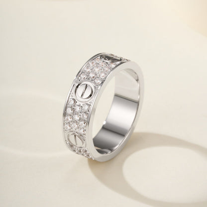 [Cadisa] LOVE RING 5.5MM DIAMONDS PAVED