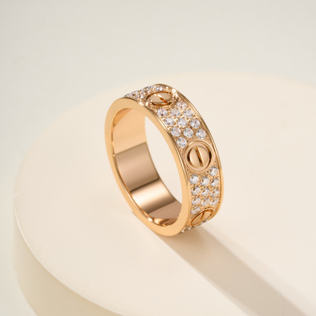 [Cadisa] LOVE RING 5.5MM DIAMONDS PAVED