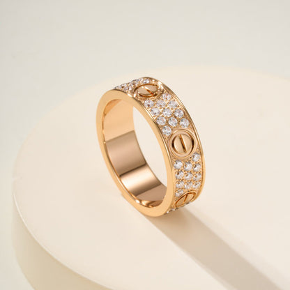 [Cadisa] LOVE RING 5.5MM DIAMONDS PAVED