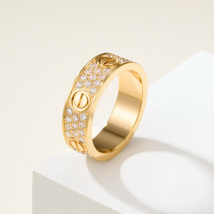 [Cadisa] LOVE RING 5.5MM DIAMONDS PAVED