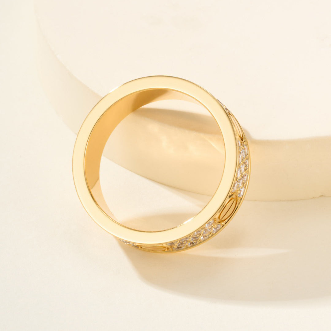 [Cadisa] LOVE RING 5.5MM DIAMONDS PAVED