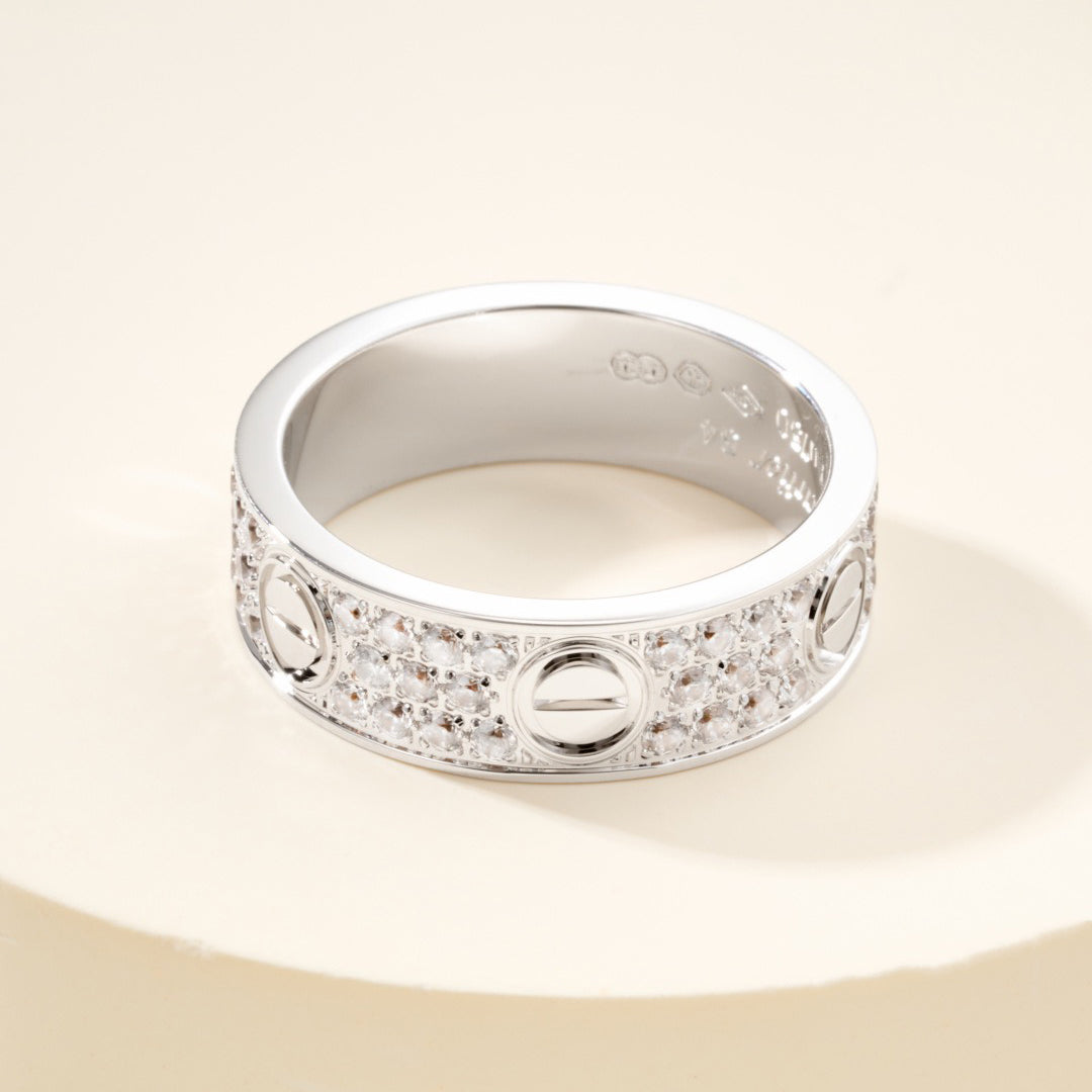 [Cadisa] LOVE RING 5.5MM DIAMONDS PAVED