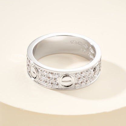 [Cadisa] LOVE RING 5.5MM DIAMONDS PAVED