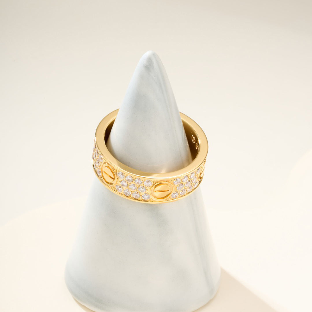 [Cadisa] LOVE RING 5.5MM DIAMONDS PAVED