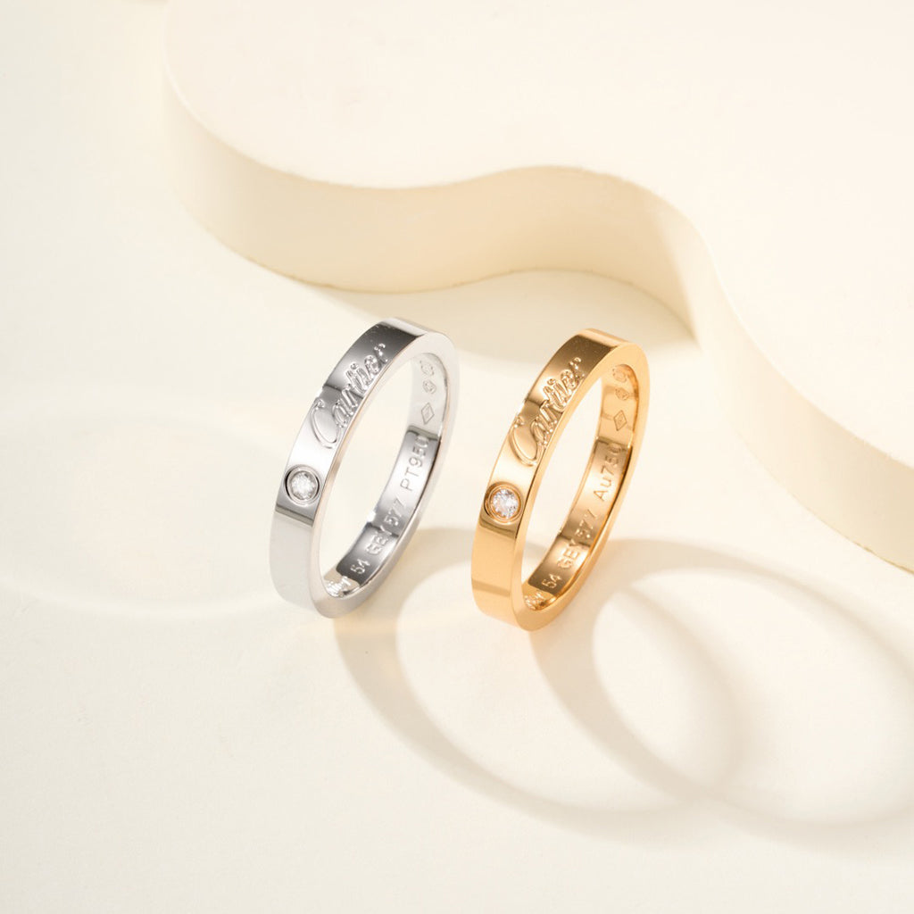 [Cadisa] LOVE RING 4MM 1 DIAMOND