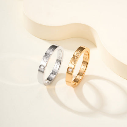 [Cadisa] LOVE RING 4MM 1 DIAMOND