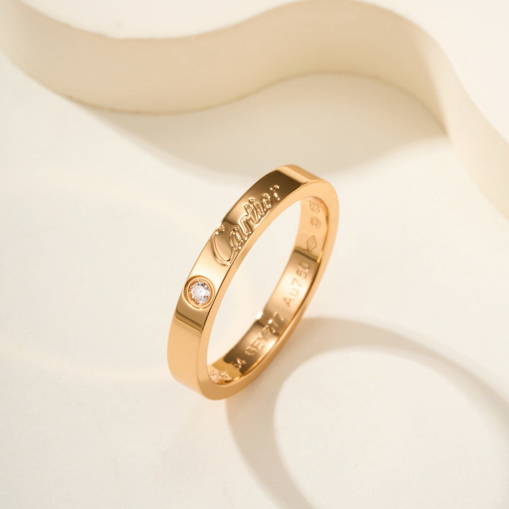 [Cadisa] LOVE RING 4MM 1 DIAMOND