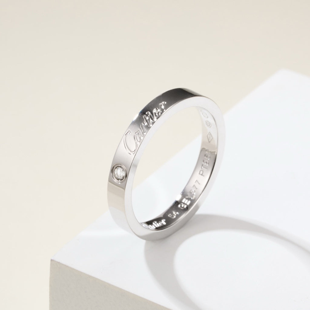 [Cadisa] LOVE RING 4MM 1 DIAMOND