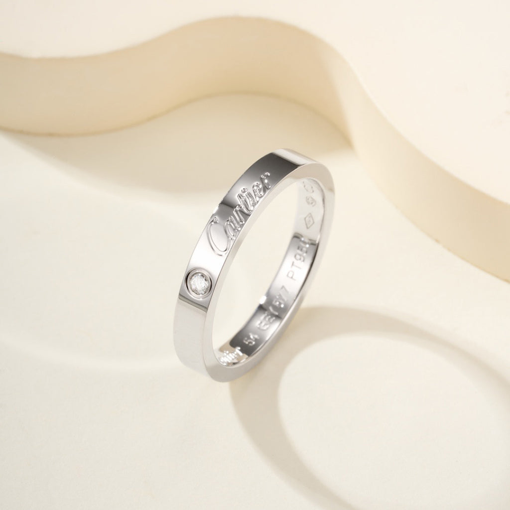 [Cadisa] LOVE RING 4MM 1 DIAMOND