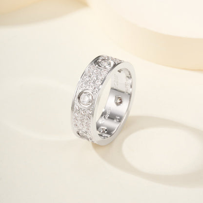 [Cadisa] LOVE 5.5MM FULL-PAVE 6-DIAMOND RING