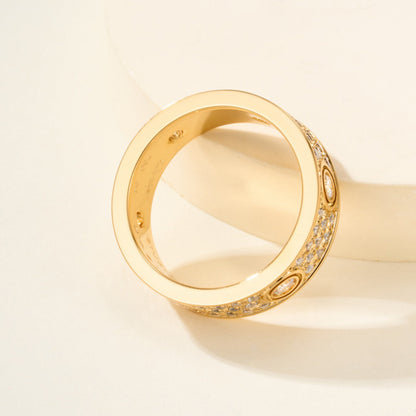 [Cadisa] LOVE 5.5MM FULL-PAVE 6-DIAMOND RING