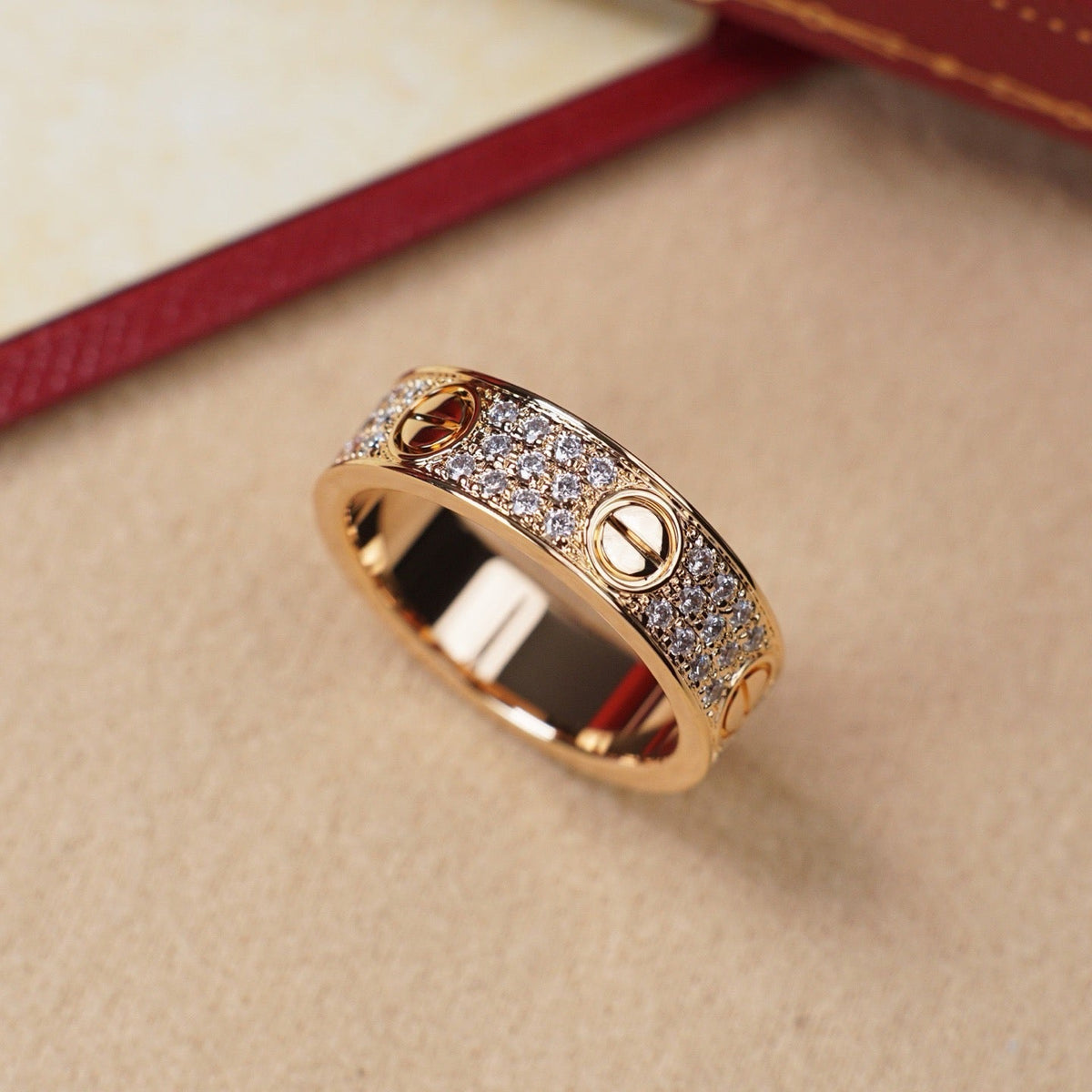 [Cadisa] LOVE RING 5.5MM DIAMONDS PAVED