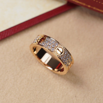 [Cadisa] LOVE RING 5.5MM DIAMONDS PAVED