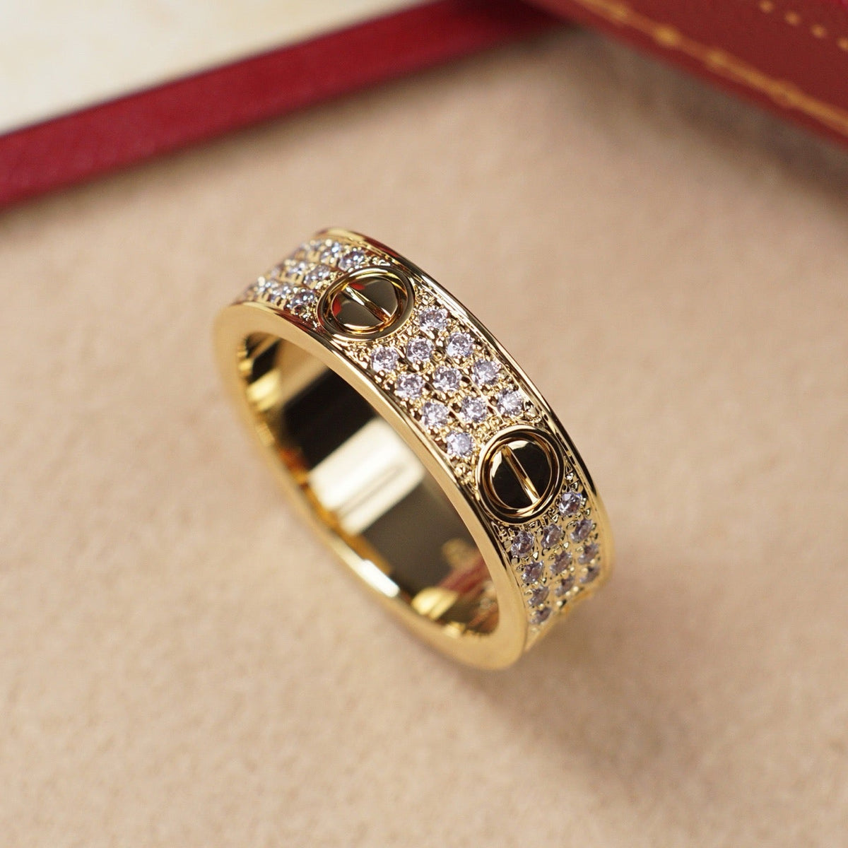 [Cadisa] LOVE RING 5.5MM DIAMONDS PAVED