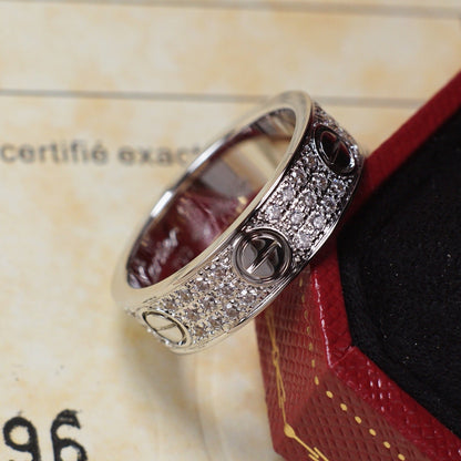[Cadisa] LOVE RING 5.5MM DIAMONDS PAVED