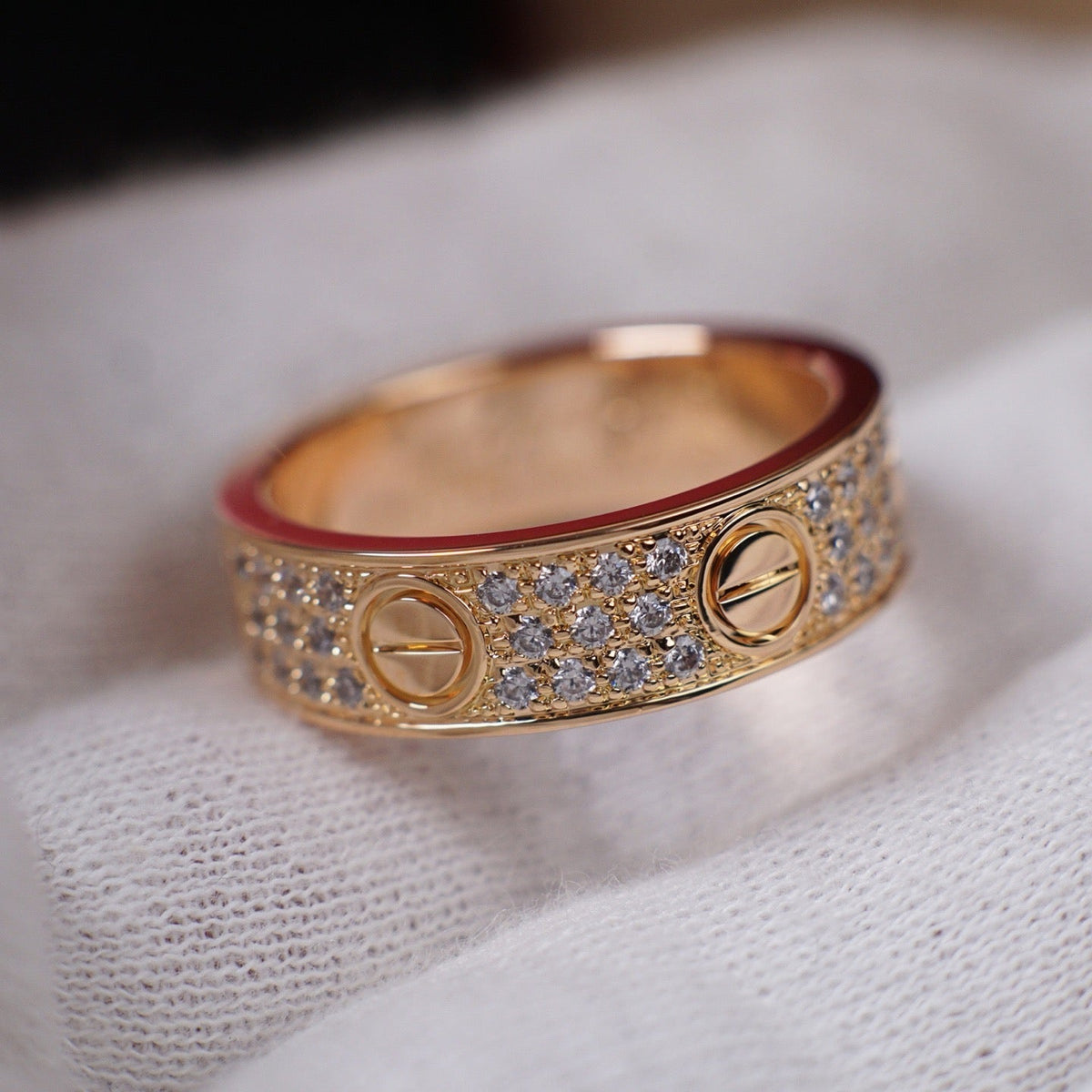 [Cadisa] LOVE RING 5.5MM DIAMONDS PAVED