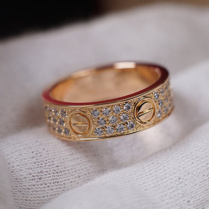 [Cadisa] LOVE RING 5.5MM DIAMONDS PAVED