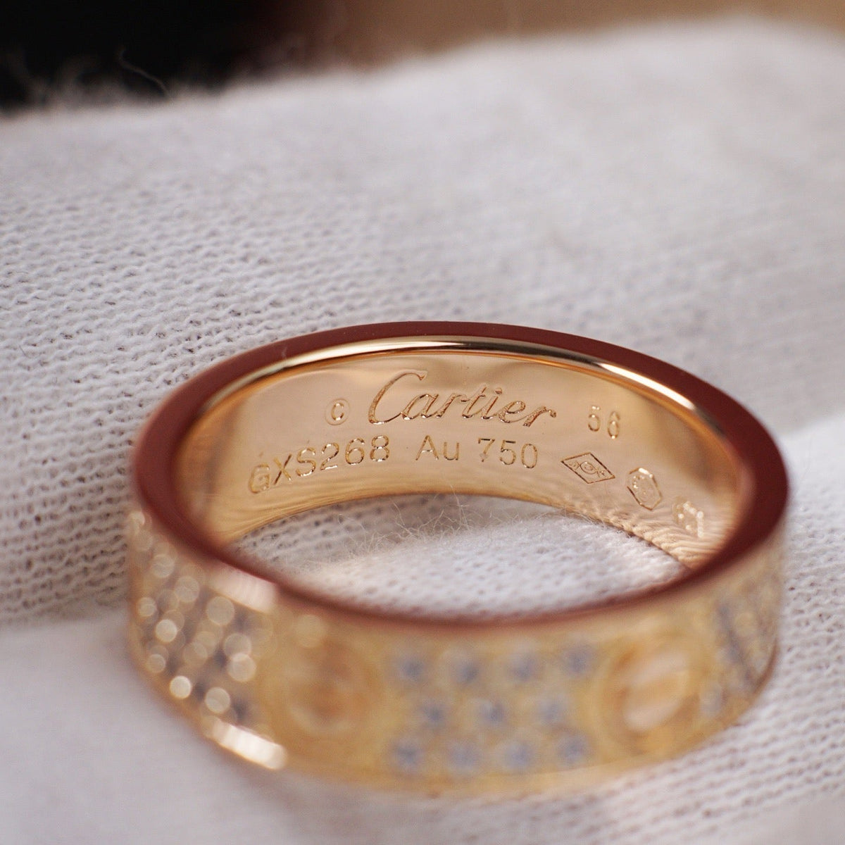 [Cadisa] LOVE RING 5.5MM DIAMONDS PAVED