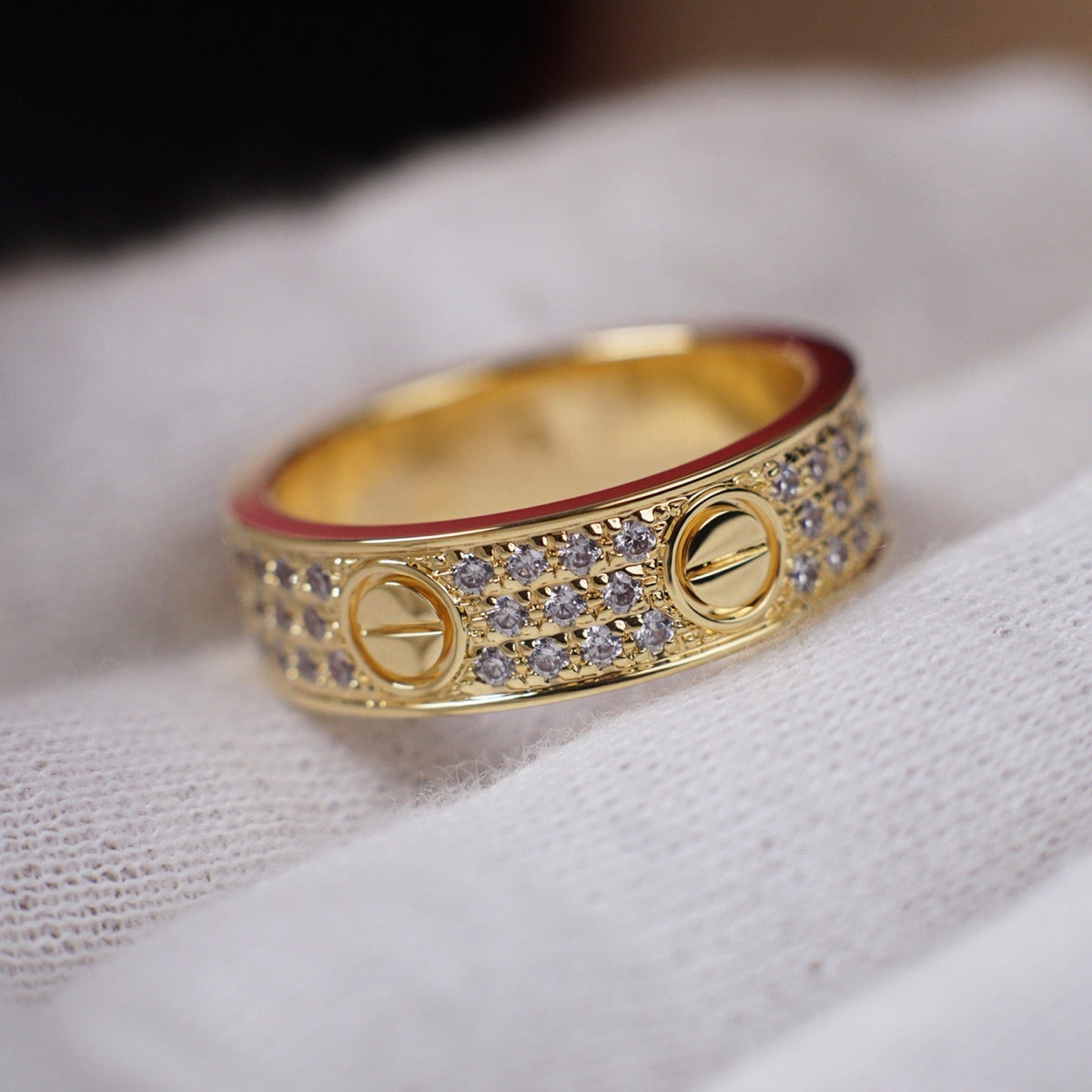 [Cadisa] LOVE RING 5.5MM DIAMONDS PAVED