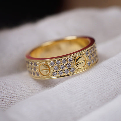 [Cadisa] LOVE RING 5.5MM DIAMONDS PAVED