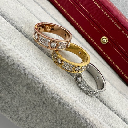 [Cadisa] LOVE 5.5MM FULL-PAVE 6-DIAMOND RING