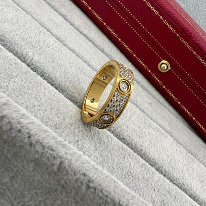 [Cadisa] LOVE 5.5MM FULL-PAVE 6-DIAMOND RING