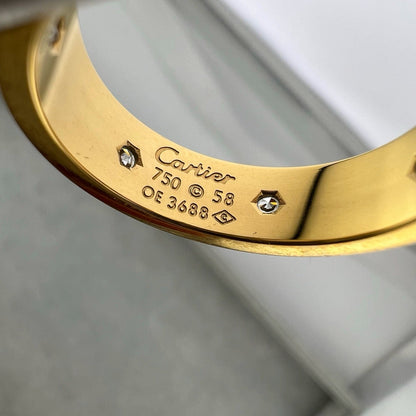 [Cadisa] LOVE 5.5MM FULL-PAVE 6-DIAMOND RING