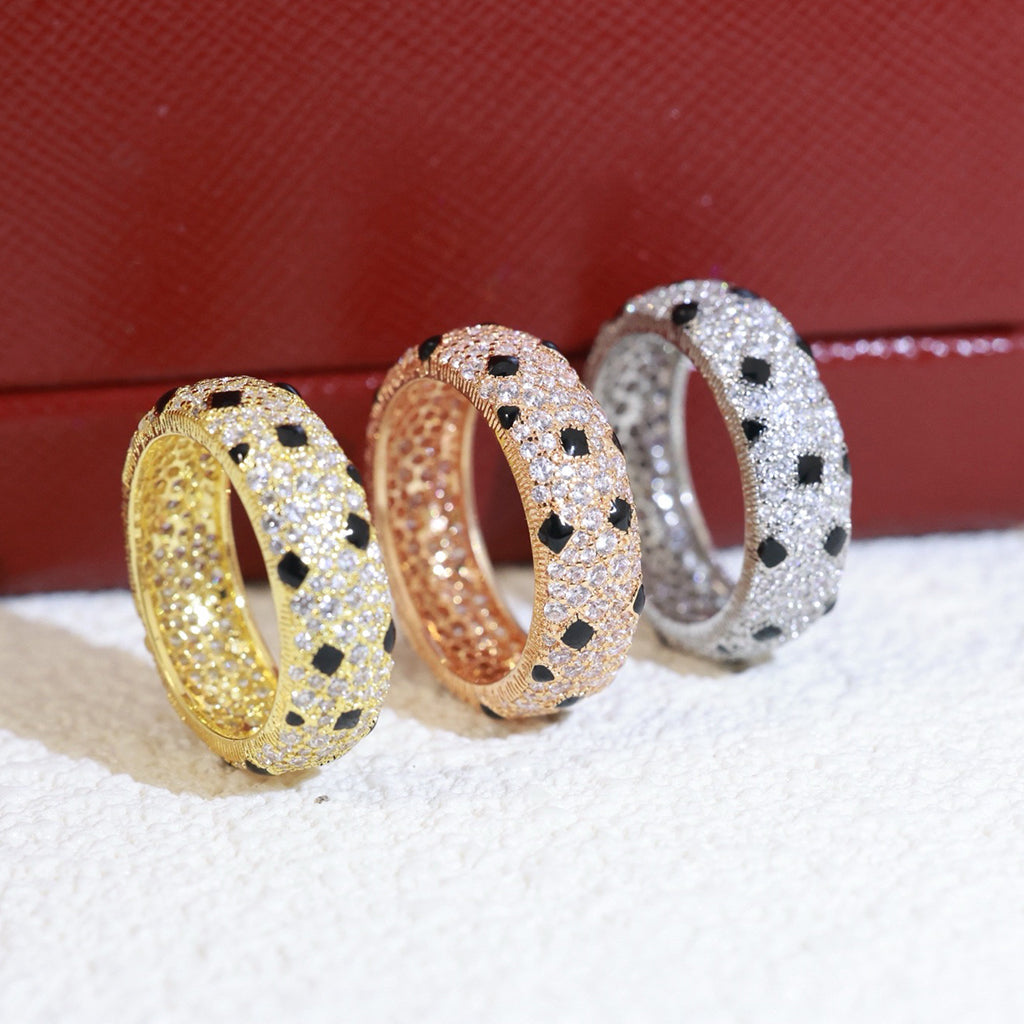[Cadisa] PANTHERE SPOTTED FULL DIAMOND RING