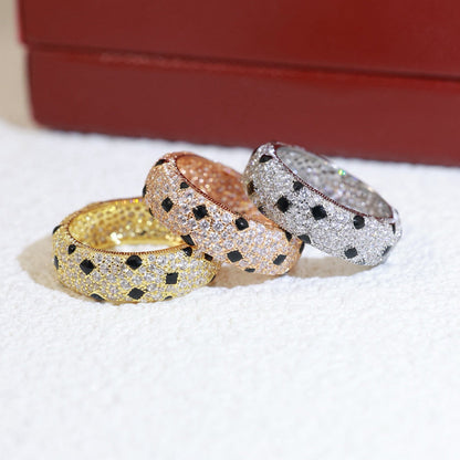 [Cadisa] PANTHERE SPOTTED FULL DIAMOND RING