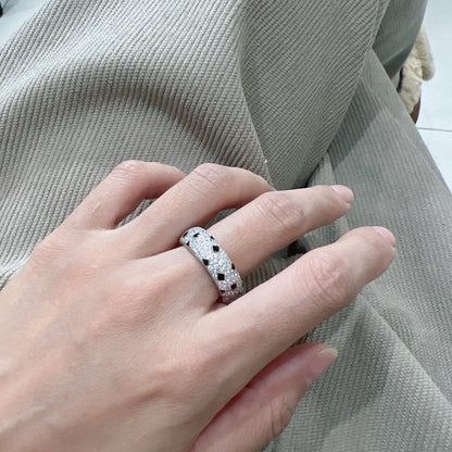[Cadisa] PANTHERE SPOTTED FULL DIAMOND RING