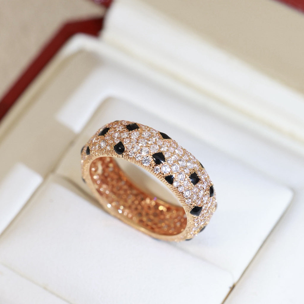 [Cadisa] PANTHERE SPOTTED FULL DIAMOND RING