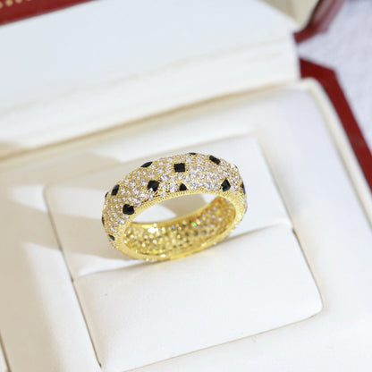 [Cadisa] PANTHERE SPOTTED FULL DIAMOND RING