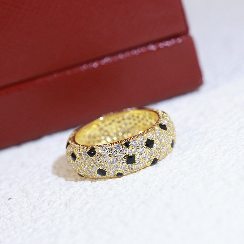 [Cadisa] PANTHERE SPOTTED FULL DIAMOND RING