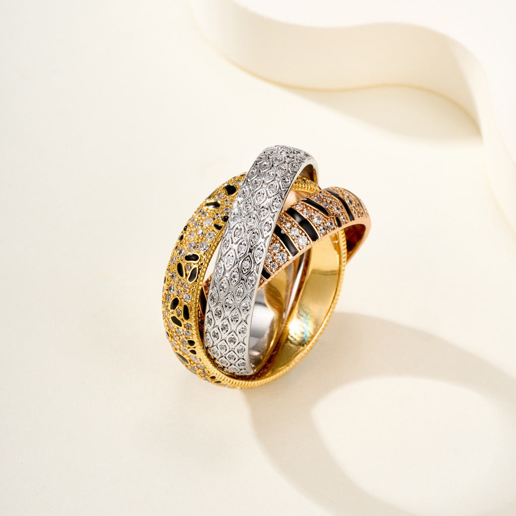 [Cadisa] TRINITY  RING LEOPARD PRINT