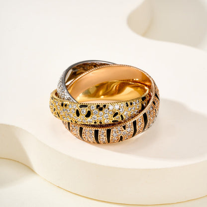 [Cadisa] TRINITY  RING LEOPARD PRINT