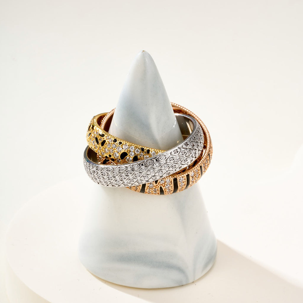 [Cadisa] TRINITY  RING LEOPARD PRINT