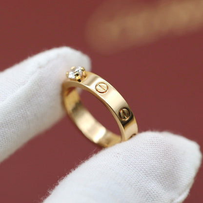 [Cadisa] LOVE RING 3.6MM 1 BIG DIAMOND