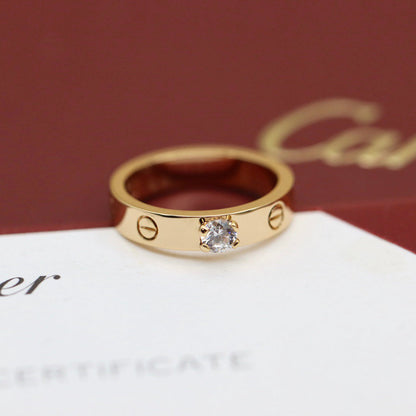 [Cadisa] LOVE RING 3.6MM 1 BIG DIAMOND
