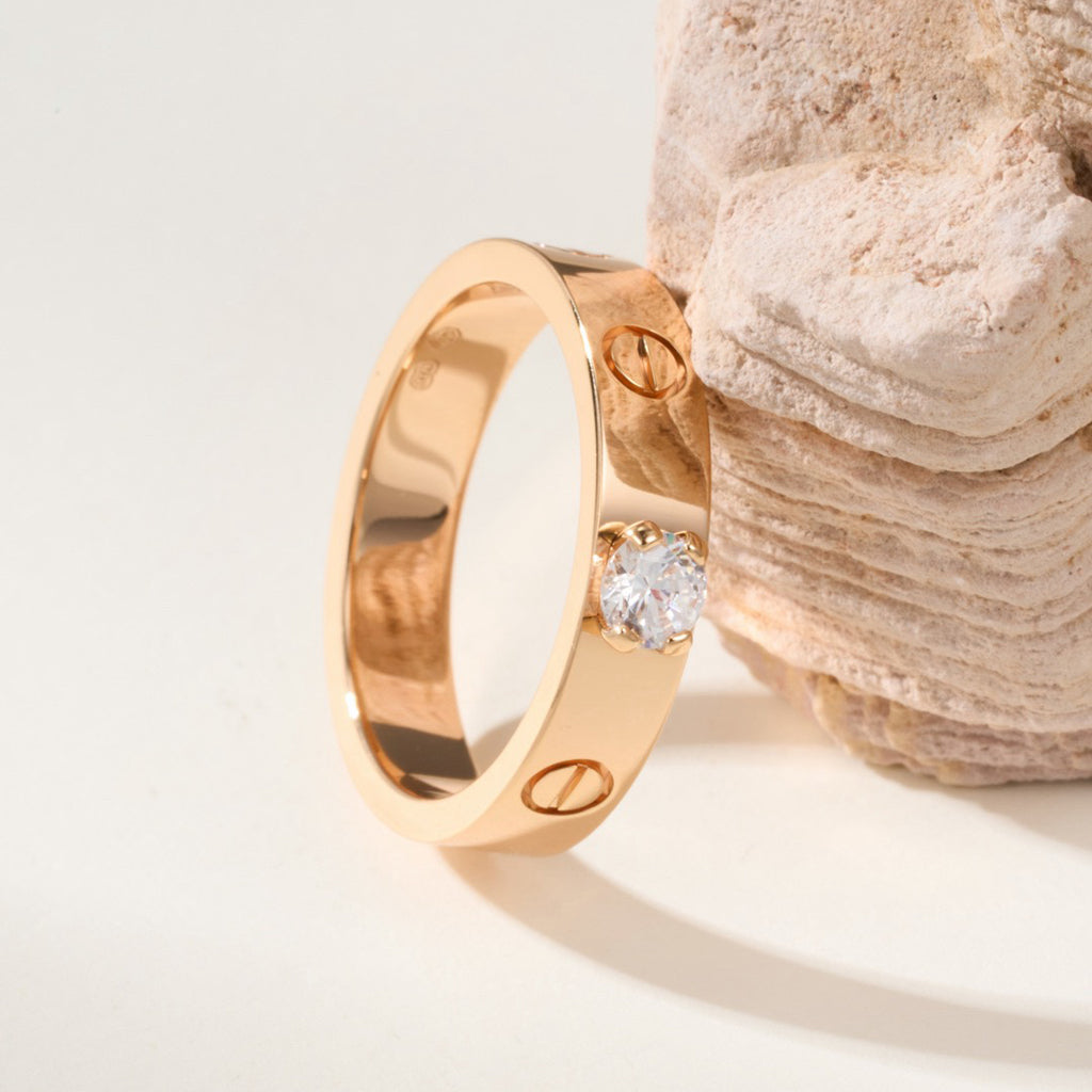 [Cadisa] LOVE RING 3.6MM 1 BIG DIAMOND